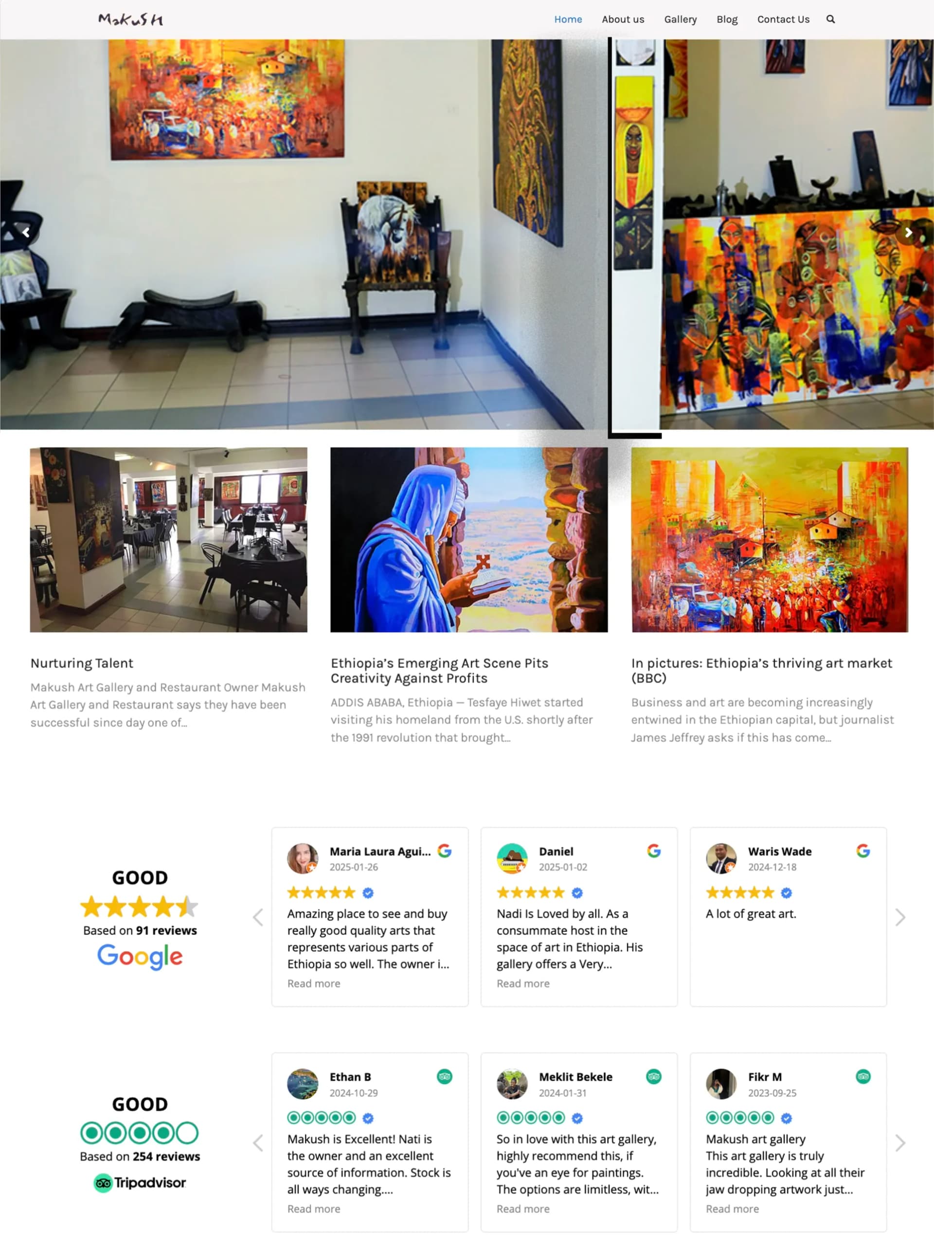 Makush Ethiopian Art — project screenshot